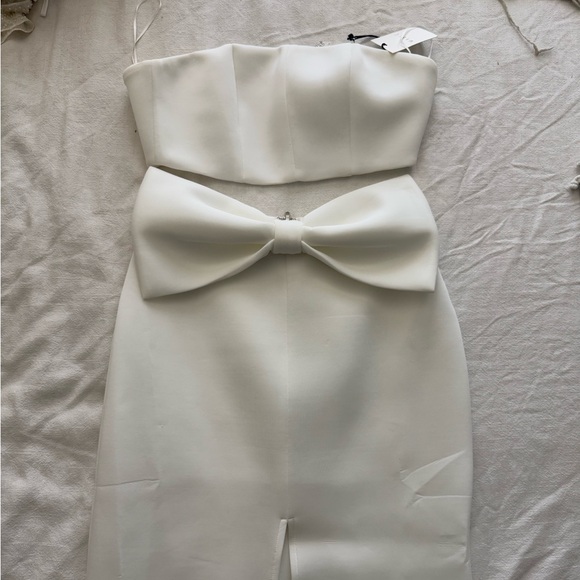 White Bow 2 piece set - Picture 3 of 4